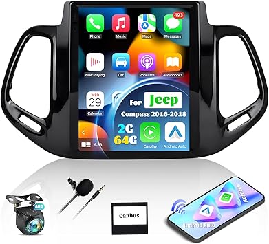 Dash Camera-OiLiehu-2G+64G Android 13 Car Stereo for Jeep Compass 2016-2018 with Wireless Carplay Android Auto-9.7″ HD Touch Screen Jeep Compass Car Radio with GPS/WiFi Dash Camera-OiLiehu-2G+64G Android 13 Car Stereo for Jeep Compass 2016-2018 with Wireless Carplay Android Auto-9.7" HD Touch Screen Jeep Compass Car Radio with GPS/WiFi