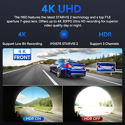 Dash Camera-SJCAM-SJCAM M60 Dash Cam- 4K IMX678 Starvis 2 Night Vision 2 Dash Camera-SJCAM-SJCAM M60 Dash Cam- 4K IMX678 Starvis 2 Night Vision - Image 2