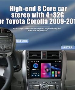 Dash Camera-Nunoo-Car Stereo for Toyota Corolla 2009-2013 Android 12 8 Core 4+32G with Wireless CarPlay Android Auto- 9 inch 1280X720 IPS Touchscreen Car Radio Player with Backup Camera 2