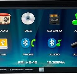 Dash Camera-Dual Electronics-Dual Electronics XDVD276BT 6.2″ LCD Touch Screen Double Din Car Stereo- Black 2