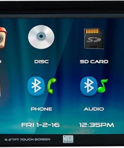 Dash Camera-Dual Electronics-Dual Electronics XDVD276BT 6.2″ LCD Touch Screen Double Din Car Stereo- Black 2