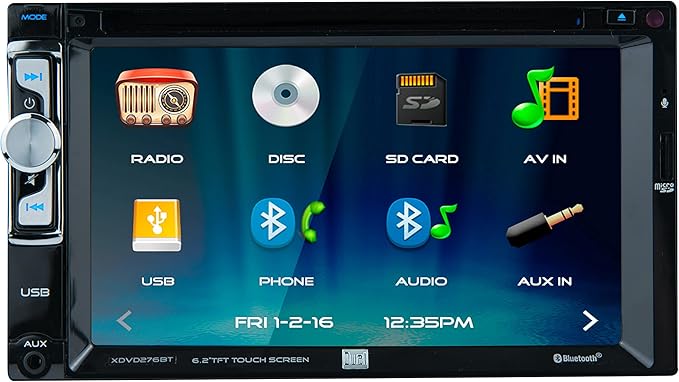 Dash Camera-Dual Electronics-Dual Electronics XDVD276BT 6.2″ LCD Touch Screen Double Din Car Stereo- Black 2 Dash Camera-Dual Electronics-Dual Electronics XDVD276BT 6.2" LCD Touch Screen Double Din Car Stereo- Black - Image 2