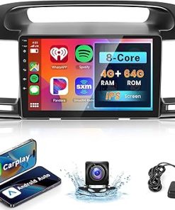 Dash Camera-Rimoody-8Core 4G+64G Car Radio for Toyota Camry 2000-2006- Rimoody Car Stereo with Android 13 Carplay Android auto 9 Inch Touchscreen GPS 4G-WiFi Bluetooth FM DSP-36 Mirror Link 59-UI Themes Backup Camera
