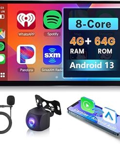 Dash Camera-Rimoody-8 Core 4G+64G Car Stereo Double Din Android Wireless Carplay Android Auto- Rimoody 9” Touchscreen 2 Din Car Radio GPS 4G-WiFi Bluetooth FM DSP-36 Mirror Link 59-UI Themes AHD Backup Camera