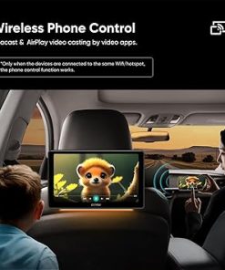 Dash Camera-GTRUI-10.1 inch 4K Android 13 Portable Car TV Headrest Monitor Tablet for Back Seat with WiFi and Bluetooth- IPS Touch Screen Video Player 2