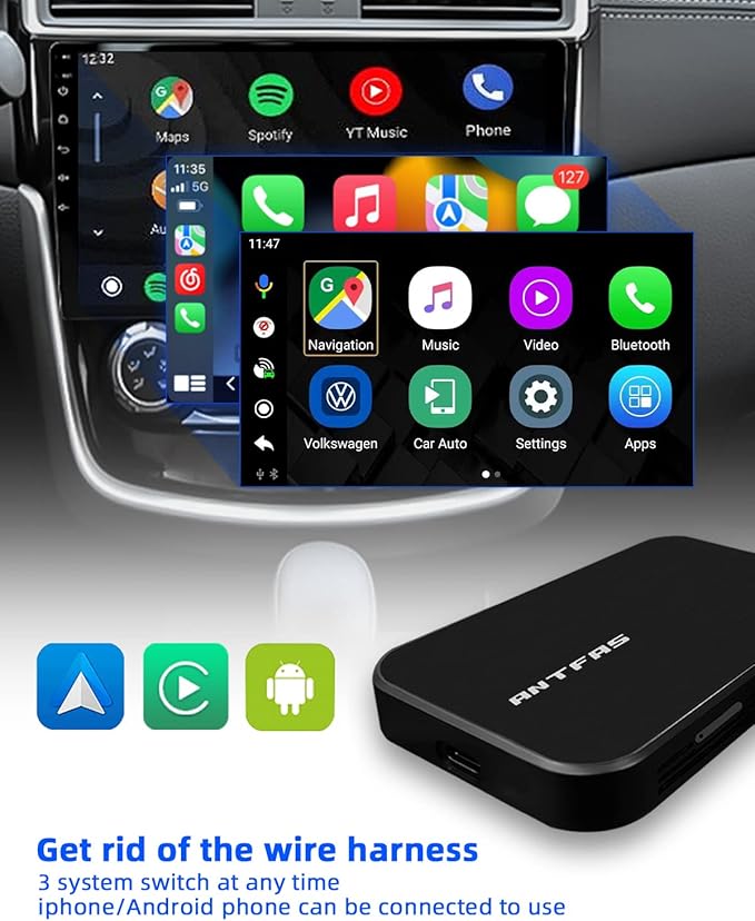 Dash Camera-ANTFAS-Wireless CarPlay Android AUTO Multimedia Video Box Adapter- Android 10.0 System 2 Dash Camera-ANTFAS-Wireless CarPlay Android AUTO Multimedia Video Box Adapter- Android 10.0 System - Image 2