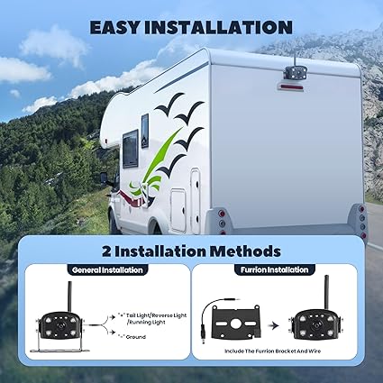 Dash Camera-FAHKNS-Wireless Backup Camera with 7″ Monitor- RV Back Up Camera Systems 1080P Monitor with Video Recording 3 Dash Camera-FAHKNS-Wireless Backup Camera with 7" Monitor- RV Back Up Camera Systems 1080P Monitor with Video Recording - Image 3