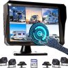 Dash Camera-RVeligacy-11-Inch 6 Split Touchable 128GB Large Audio Screen 1080P Backup Camera Monitor & Built-in DVR Video Recorder for RV Truck Trailer Rear Side Front Reversing View Wired System Image Waterproof DCM06