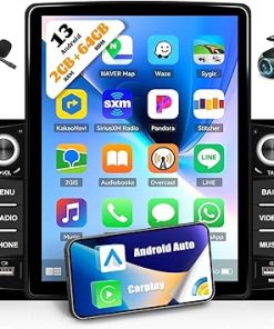 Dash Camera-OiLiehu-2G+64G Android 13 Car Stereo Double Din Radio with Wireless Carplay and Android Auto- 9.5 inch Vertical Touchscreen Car Radio with GPS Navigation WiFi Bluetooth FM/RDS Radio HiFi+Backup Camera