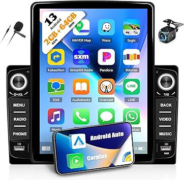 Dash Camera-OiLiehu-2G+64G Android 13 Car Stereo Double Din Radio with Wireless Carplay and Android Auto- 9.5 inch Vertical Touchscreen Car Radio with GPS Navigation WiFi Bluetooth FM/RDS Radio HiFi+Backup Camera Dash Camera-OiLiehu-2G+64G Android 13 Car Stereo Double Din Radio with Wireless Carplay and Android Auto- 9.5 inch Vertical Touchscreen Car Radio with GPS Navigation WiFi Bluetooth FM/RDS Radio HiFi+Backup Camera