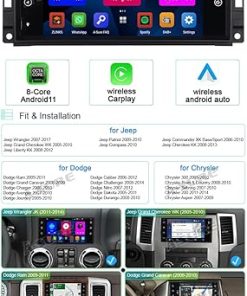 Dash Camera-ASURE-ASURE 7 inch Android 12 Car Stereo Radio for Grand Cherokee-Jeep Wrangler 2