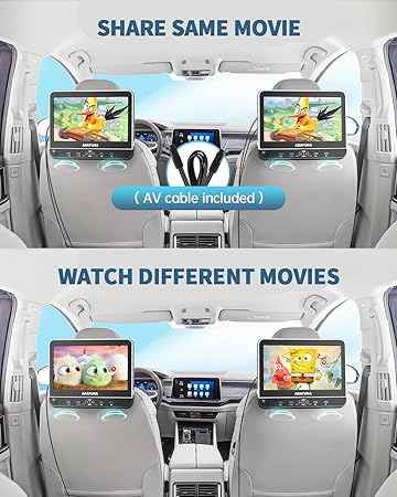 Dash Camera-Arafuna-10.5″ Dual Portable DVD Player with 1080P HDMI Input- Arafuna Car DVD Player Dual Screen Play A Same or Two Different Movies 3 Dash Camera-Arafuna-10.5" Dual Portable DVD Player with 1080P HDMI Input- Arafuna Car DVD Player Dual Screen Play A Same or Two Different Movies - Image 3