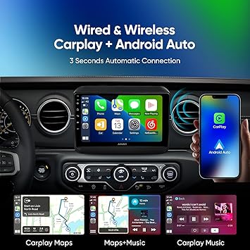 Dash Camera-AINAVI-9-inch Android Car Radio Stereo for Jeep Wrangler JL Gladiator JT 2018-2021 Wireless CarPlay Android Auto AirPlay MirrorLink GPS Navigation Touchscreen Upgrade Bluetooth Multimedia Player 2 Dash Camera-AINAVI-9-inch Android Car Radio Stereo for Jeep Wrangler JL Gladiator JT 2018-2021 Wireless CarPlay Android Auto AirPlay MirrorLink GPS Navigation Touchscreen Upgrade Bluetooth Multimedia Player - Image 2