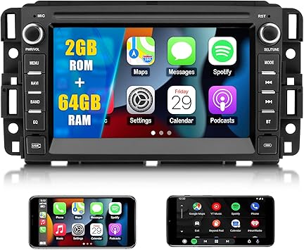 Dash Camera-ASENAGO-Car Radio Stereo Compatible with Chevrolet Chevy Silverado Tahoe Equinox 2G+64G Android 13 Head Unit with Wireless CarPlay Android Auto-Bluetooth Dash Camera-ASENAGO-Car Radio Stereo Compatible with Chevrolet Chevy Silverado Tahoe Equinox 2G+64G Android 13 Head Unit with Wireless CarPlay Android Auto-Bluetooth