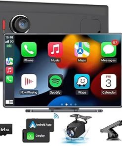 Dash Camera-Rvsisytm-9″ Wireless Apple Carplay & Android Auto Screen for Car- Touch Screen Car Stereo with 1080P Backup Camera for Car