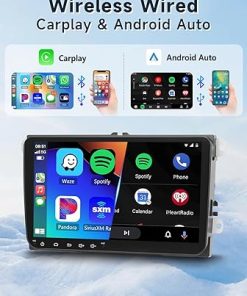 Dash Camera-Rimoody-2+64G Android Car Radio Car Stereo for VW Passat Jetta Tiguan Golf MK5 MK6 T5 EOS Polo- 9 Inch Touchscreen Head Unit with Mirror Link WiFi GPS Bluetooth FM/RDS EQ Backup Camera SWC USB/DBA+/OBD2 2