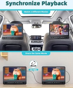 Dash Camera-Desobry-12.5″ Dual Portable DVD Players for Car Headrest- Desobry Car DVD Player Dual Screen Play a Same or Two Different Movies with 5-Hour Rechargeable Battery 2