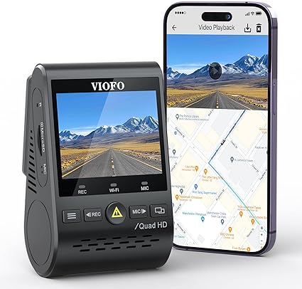 Dash Camera-VIOFO-VIOFO A129 Plus Dash Cam 2K 1440P 60FPS with GPS Wi-Fi- 140° Wide Angle Dash Camera-VIOFO-VIOFO A129 Plus Dash Cam 2K 1440P 60FPS with GPS Wi-Fi- 140° Wide Angle