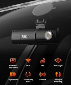 Dash Camera-PRUVEEO-Radar Parking Monitoring Mode True 360° Motion Detection Sensing Dash Cam Front and Rear- 4K/2K+1080P Dash Camera for Cars 2