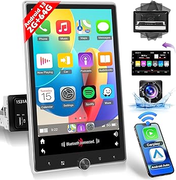 Dash Camera-Ohradio-Hikity Android 13 Single Din Car Stereo- 10.4 Inch with Wireless Carplay Android Auto Rotatable Touch Screen Car Radio Dash Camera-Ohradio-Hikity Android 13 Single Din Car Stereo- 10.4 Inch with Wireless Carplay Android Auto Rotatable Touch Screen Car Radio