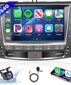 Dash Camera-Hodozzy-[2G+64G] Android Car Stereo for Lexus IS250 IS300 IS350 2006-2012 Radio Carplay Wireless Android Auto- Hodozzy 9 inch Touch Screen with GPS/WiFi/Bluetooth