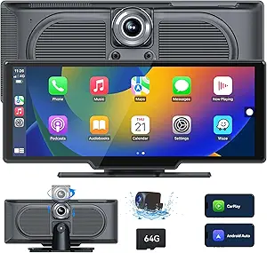Dash Camera-Mscacar-1080p Backup Camera with 10.26” Portable Carplay & Android Auto Touch Screen- Wireless Car Stereo Dash Camera-Mscacar-1080p Backup Camera with 10.26” Portable Carplay & Android Auto Touch Screen- Wireless Car Stereo