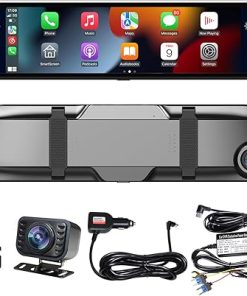 Dash Camera-ONCHEER-12″ 2K Rear View Mirror Dash Cam Backup Camera- in-Mirror Smart HD Full Touch Screen Front&Rear Video Players Support Apple CarPlay&Android Auto for Cars&Trucks Dash Camera-ONCHEER-12″ 2K Rear View Mirror Dash Cam Backup Camera- in-Mirror Smart HD Full Touch Screen Front&Rear Video Players Support Apple CarPlay&Android Auto for Cars&Trucks