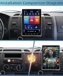 Dash Camera-EKAT-[2+64G] Android Single Din Carplay Radio – 9.5 Inch Movable Vertical Touch Screen Car Stereo with Wireless Android Auto- EQ 2