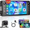 Dash Camera-podofo-Podofo Car Stereo for Jeep Wrangler JK Compass Chrysler Dodge Ram with Wireless Apple Carplay Android Auto-7″ Touchscreen Car Radio with Bluetooth GPS Navigation WiFi Mirror Link FM DSP+Backup Camera