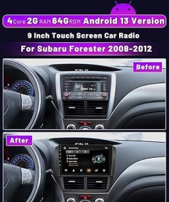 Dash Camera-Hikity-[2+64G] Hikity Android 13 Car Stereo for Subaru Forester Impreza WRX Radio 2008-2012 with Wireless Apple CarPlay Android Auto- 9 Inch Touchscreen Car Radio Bluetooth GPS WiFi HiFi FM MIC Backup Camera 2