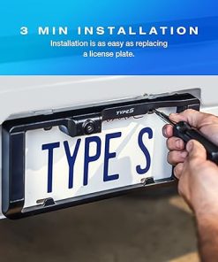 Dash Camera-TYPE S TOURING ITEMS-Type S Solar Powered Wireless Backup Camera- License Plate Frame Design 2
