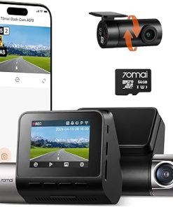 Dash Camera-70mai-70mai Dash Cam Front and Rear A510-1944P+1080P with STARVIS 2 IMX675 and 64GB Card