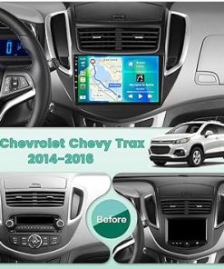 Dash Camera-Ohradio-Hikity [2+64G] Android 13 Car Stereo for Chevrolet Chevy Trax 2014 2015 2016- 9” Touch Screen with Wireless CarPlay Android Auto GPS WiFi Bluetooth FM SWC Backup Camera Mic 2