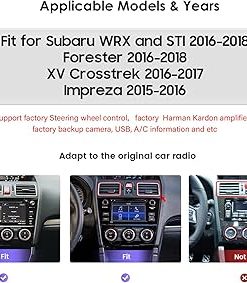 Dash Camera-Ossuret-Android 13 Car Stereo Car Radio 8-Core 4G+32G for Subaru Forester Impreza WRX 2015-2018 with Wireless Carplay Android Auto 9“ QLED Screen WiFi GPS Navigation Bluetooth 5.0 2