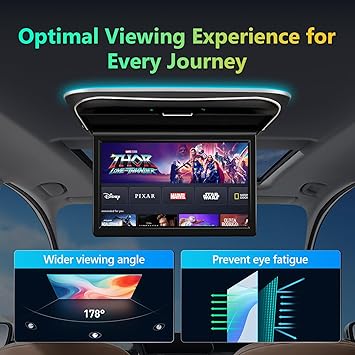 Dash Camera-XTRONS-XTRONS Android Car Overhead Player 11.6 Inch Wide IPS Screen Car Roof Mount Monitor with Built-in Stereo Speakers Flip Down Overhead Car Monitor Support 8K Video- Bluetooth 3 Dash Camera-XTRONS-XTRONS Android Car Overhead Player 11.6 Inch Wide IPS Screen Car Roof Mount Monitor with Built-in Stereo Speakers Flip Down Overhead Car Monitor Support 8K Video- Bluetooth - Image 3