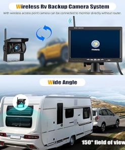 Dash Camera-OiLiehu-1080P Wireless RV Backup Camera System-7 Inch Reverse Camera Monitor for 4 Channels with IP69 Waterproof Night Vision Backup Camera Front Rear View Camera for Truck/RV/Van/SUV/Pickup 2