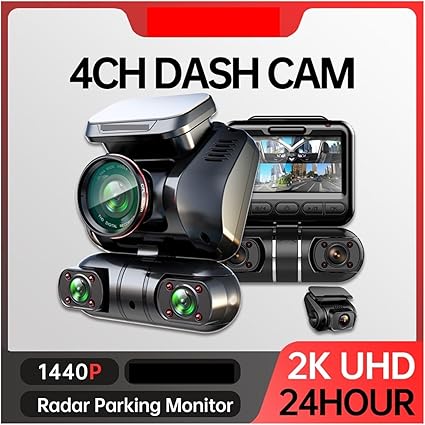 Dash Camera-JEJKVHSV-2K 1440P Dash Cam for Car DVR 4CH 360 Camera 24H Parking Monitor & GPS Night Vision Auto Video Recorder 256Gmax(Integrated Version) 2 Dash Camera-JEJKVHSV-2K 1440P Dash Cam for Car DVR 4CH 360 Camera 24H Parking Monitor & GPS Night Vision Auto Video Recorder 256Gmax(Integrated Version) - Image 2