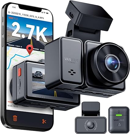Dash Camera-VANTRUE-Vantrue E2 Dash Cam Front and Rear with Voice Control- 2.7K + 2.7K Dual Dash Camera for Cars 3 Dash Camera-VANTRUE-Vantrue E2 Dash Cam Front and Rear with Voice Control- 2.7K + 2.7K Dual Dash Camera for Cars - Image 3