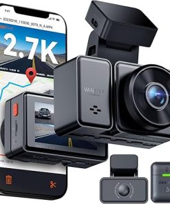 Dash Camera-VANTRUE-Vantrue E2 Dash Cam Front and Rear with Voice Control- 2.7K + 2.7K Dual Dash Camera for Cars