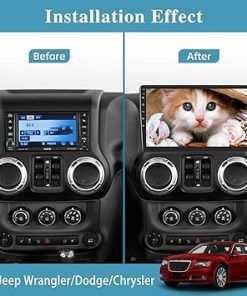 Dash Camera-NHOPEEW-[2+64G] Car Radio for Jeep Wrangler/Dodge/Chrysler – Wireless Carplay and Android Auto – 10.1 Inch Touch Screen Android 13 Car Stereo – Multiple UI/WiFi/GPS + AHD Backup Camera 2