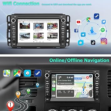 Dash Camera-ASENAGO-Car Radio Stereo Compatible with Chevrolet Chevy Silverado Tahoe Equinox 2G+64G Android 13 Head Unit with Wireless CarPlay Android Auto-Bluetooth 3 Dash Camera-ASENAGO-Car Radio Stereo Compatible with Chevrolet Chevy Silverado Tahoe Equinox 2G+64G Android 13 Head Unit with Wireless CarPlay Android Auto-Bluetooth - Image 3