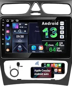 Dash Camera-AMASE AUDIO-EGOSONIC Ultra-Thin Android 13 Car Stereo for Benz W168 W203 W209 W639 Vaneo W463 C208 W208 W170- Wireless Carplay Android Auto