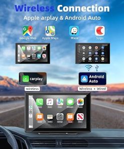 Dash Camera-Hererod-9 Inches Wireless Apple Carplay Touch Screen for car with 4K Dash Cam-Universal Wireless CarPlay Screen for Old Car 2