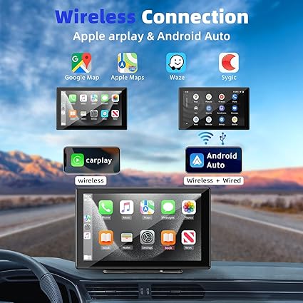 Dash Camera-Hererod-9 Inches Wireless Apple Carplay Touch Screen for car with 4K Dash Cam-Universal Wireless CarPlay Screen for Old Car 2 Dash Camera-Hererod-9 Inches Wireless Apple Carplay Touch Screen for car with 4K Dash Cam-Universal Wireless CarPlay Screen for Old Car - Image 2