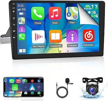 Dash Camera-EKAT-2+64G Android Single Din Car Stereo with Wireless Apple Carplay & Android Auto – 10 inch Touchscreen with WiFi/GPS Navigation/FM/Steering Wheel Control/Rear Camera Dash Camera-EKAT-2+64G Android Single Din Car Stereo with Wireless Apple Carplay & Android Auto - 10 inch Touchscreen with WiFi/GPS Navigation/FM/Steering Wheel Control/Rear Camera