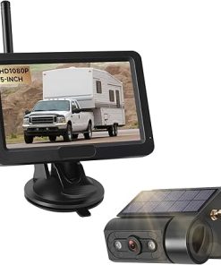 Dash Camera-Losuudy-Magnetic Solar Wireless Backup Camera with 5” HD Monitor- No Wiring