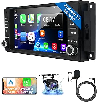Dash Camera-UnifiAoto-4G+64G Android 13 Car Stereo for Jeep Wrangler JK Radio Dodge Ram 1500 with Wireless CarPlay&Android Auto- 7 Inch Touch Screen for Jeep JK Stereo with WiFi GPS Navigation FM Radio+AHD Backup Camera Dash Camera-UnifiAoto-4G+64G Android 13 Car Stereo for Jeep Wrangler JK Radio Dodge Ram 1500 with Wireless CarPlay&Android Auto- 7 Inch Touch Screen for Jeep JK Stereo with WiFi GPS Navigation FM Radio+AHD Backup Camera