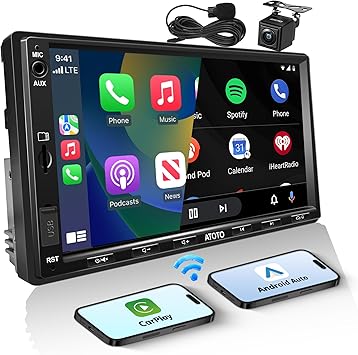 Dash Camera-ATOTOLIFE-F7WE Double Din Car Stereo with Backup Camera- 7inch Wireless CarPlay Touch Screen in-Dash Video Receivers Dash Camera-ATOTOLIFE-F7WE Double Din Car Stereo with Backup Camera- 7inch Wireless CarPlay Touch Screen in-Dash Video Receivers