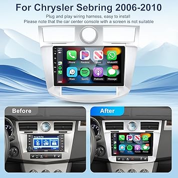 Dash Camera-METEESER-2+64G- for Chrysler Sebring 2006-2010 Touring Convertible Car Radio with Wireless Carplay/Android Auto-Android 13 Car Stereo 9″ Touch Screen GPS WiFi Bluetooth FM Mirror Link +Backup Camera SWC 3 Dash Camera-METEESER-2+64G- for Chrysler Sebring 2006-2010 Touring Convertible Car Radio with Wireless Carplay/Android Auto-Android 13 Car Stereo 9" Touch Screen GPS WiFi Bluetooth FM Mirror Link +Backup Camera SWC - Image 3
