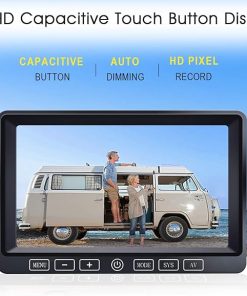 Dash Camera-ZEROXCLUB-Wireless Backup Camera with 7 Inch DVR Quad Split Monitor for RV Trailer Truck- Digital Signal HD 1080P Wireless Rear Side View 3 Cameras Back Up System w/Recording 18 IR Night Vision (B3C) 2